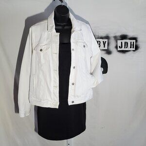 Abercrombie & Fitch White Denim Jacket Sz XL- shipping incl
